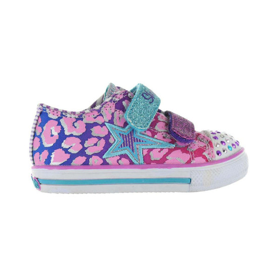 Skechers Lighted Double Strap W/ Animal Trim Skechers Lighted Double Strap W/ Animal Trim